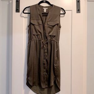 H&M Olive Green Safari dress size 4